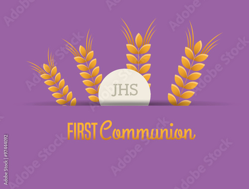 first communion card design 