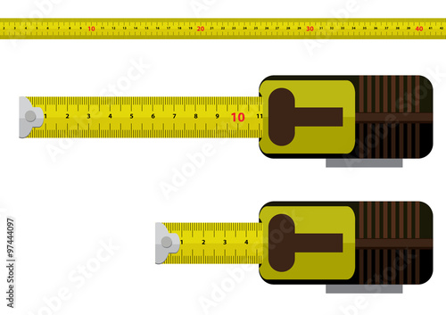 Tape measur - roulette, meter, vector, 