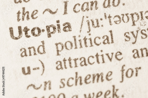 Obraz na plátně Dictionary definition of word Utopia