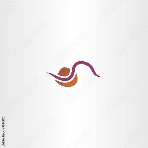 red worm composting vector icon