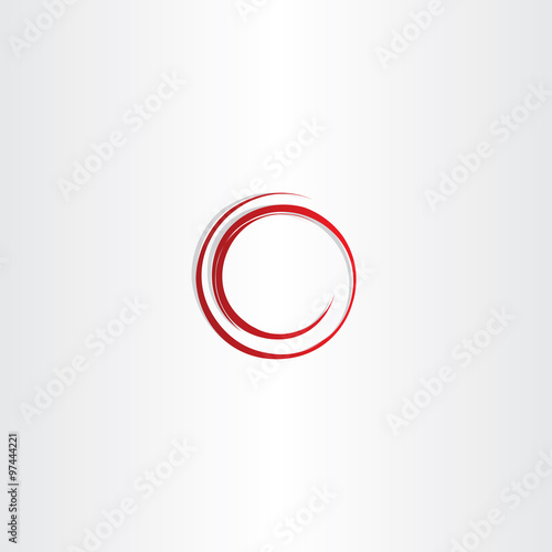 round spiral red circle vector frame
