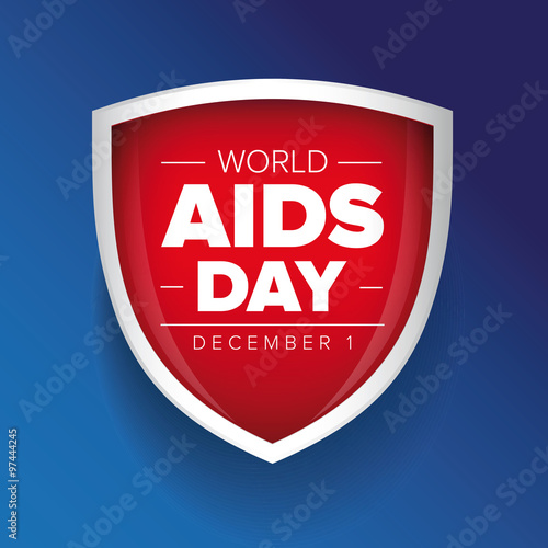 World AIDS Day - December 1 red shield