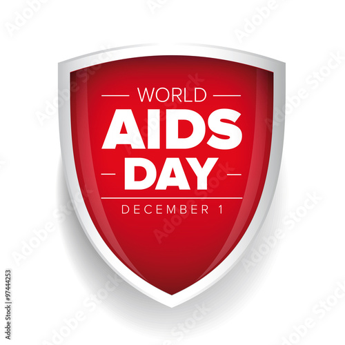 World AIDS Day - December 1 red shield