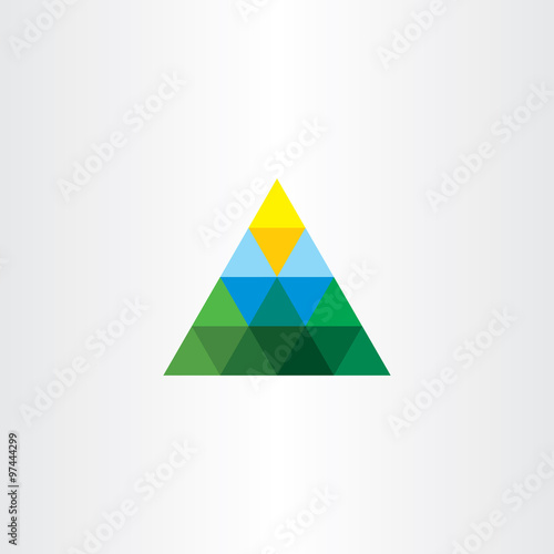 triangle landscape logo mountain sun vector