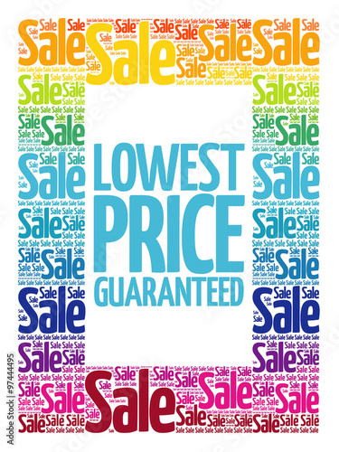 Lowest Price Guaranteed words cloud, business concept background