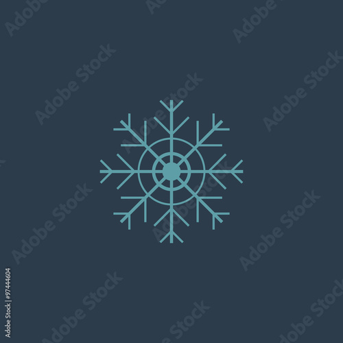 Snowflake flat icon. Vector illustration EPS.