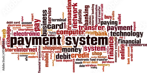 Payment system word cloud concept. Vector illustration