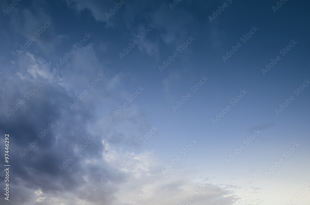 gradient dark blue sunset sky with dark blue cloud in evening time gradient dark blue sunset sky with dark blue cloud in evening time