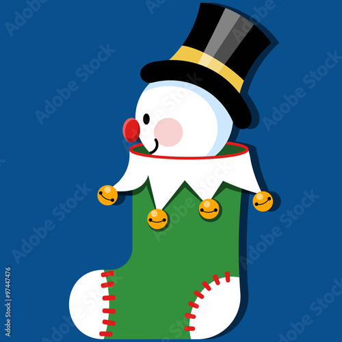 Snowman in Christmas Stocking 