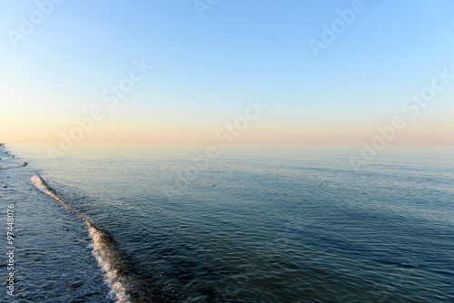 Beautiful sunrise over calm sea