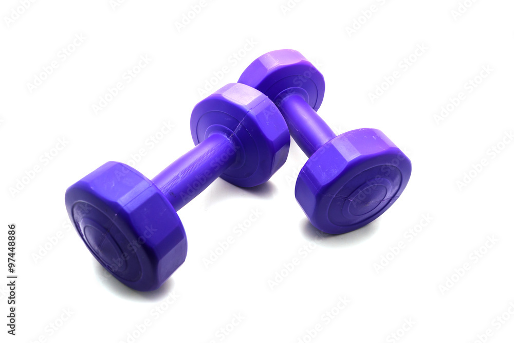 fitness dumbbell isolated on white fitness dumbbell isolated on white