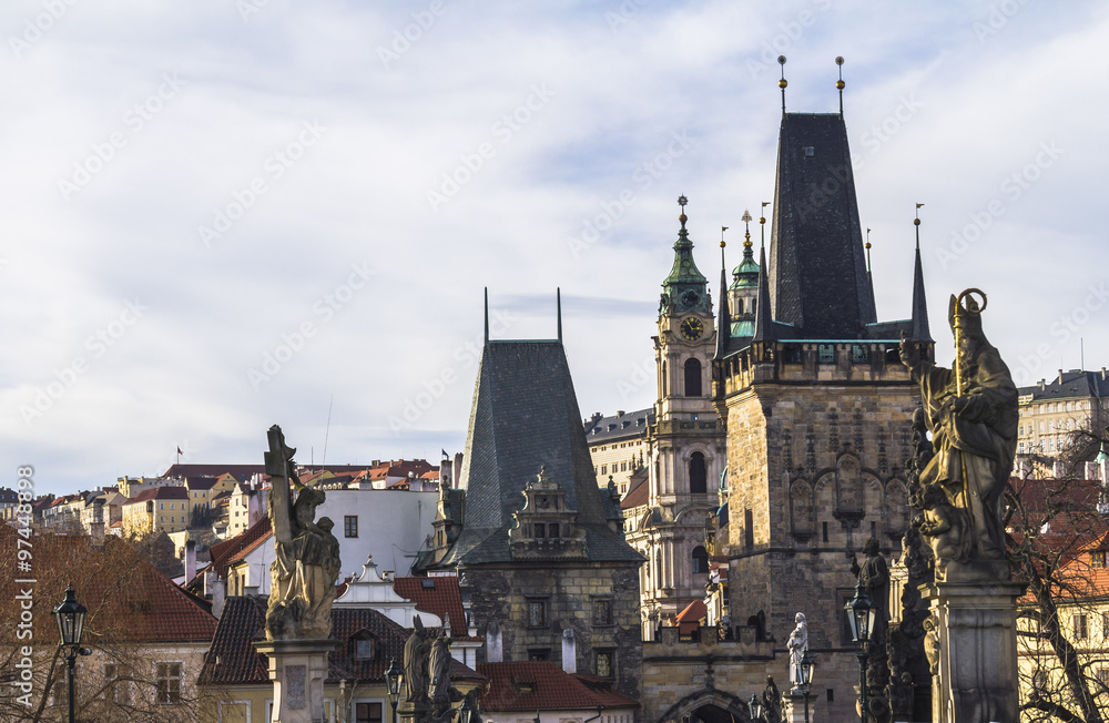 Fototapeta premium On the Charles Bridge in Prague
