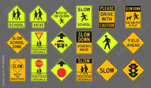 Fényképezés Pedestrians road signs