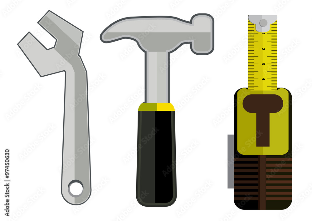 tools - hammer, roulette and spanner tools - hammer, roulette and spanner