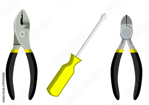 tools - screwdriver and pliers
