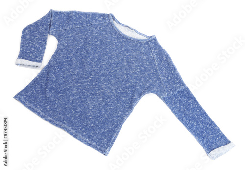 Blue short pullover isolated on white background © Africa Studio