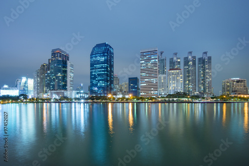 Bangkok city downtown at night