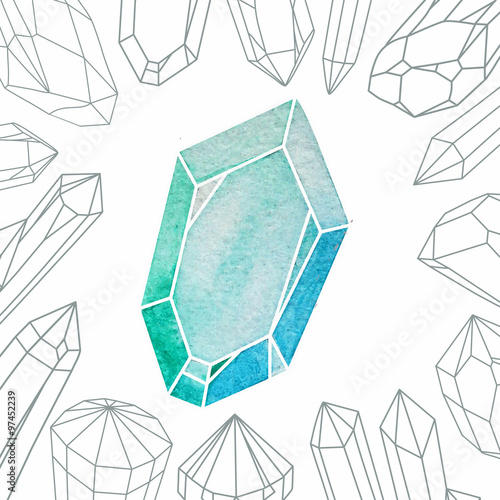 Watercolor Crystal