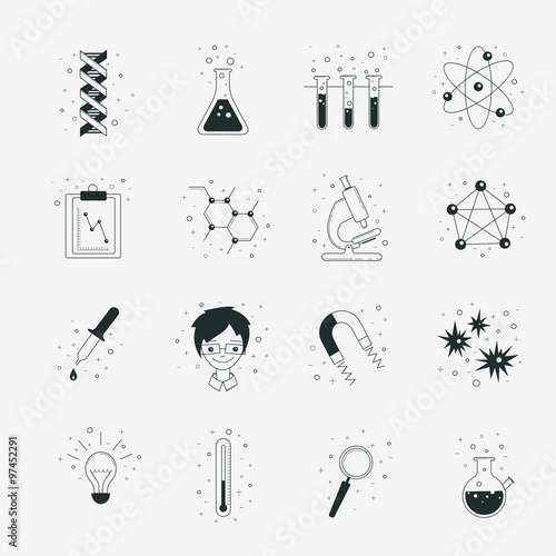 Science icons.