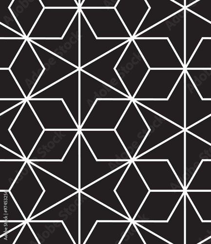Vector seamless pattern. Modern stylish line, hexagon geometric
