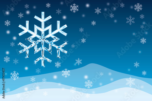 Snow into diamond on Christmas