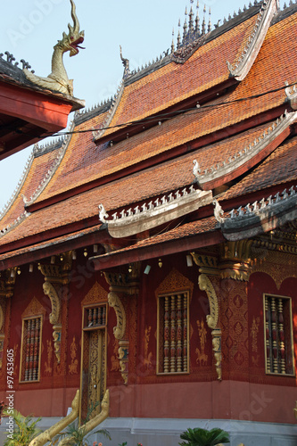 Laos, temple bouddhiste à Luang Prabang