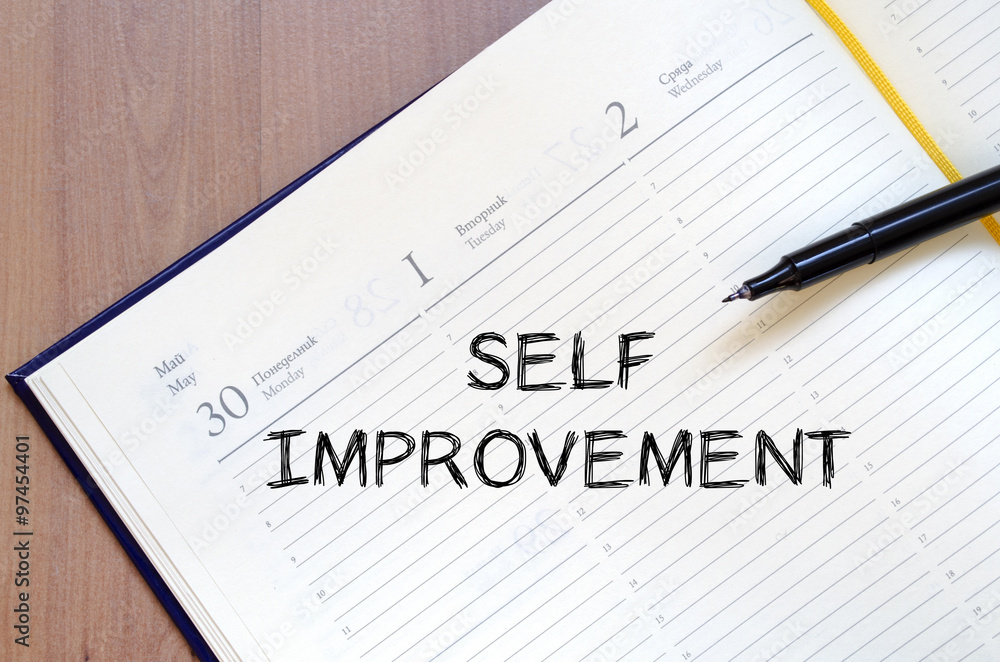 Self improvement write on notebook Self improvement write on notebook