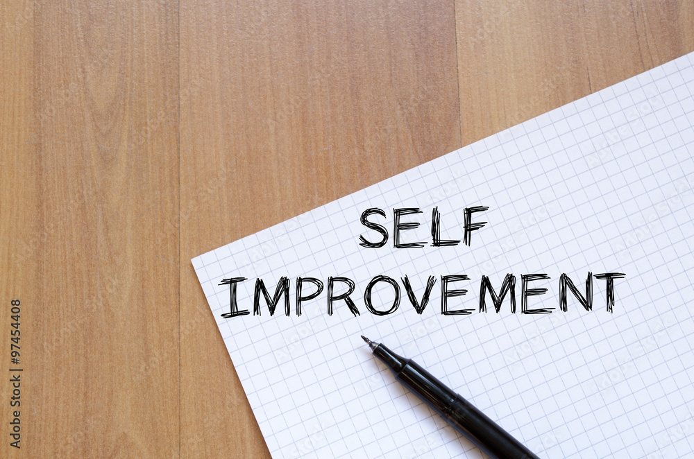 Self improvement write on notebook Self improvement write on notebook