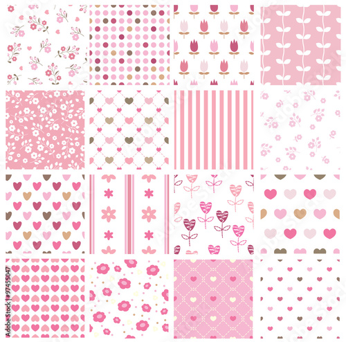 Set of abstract seamless pattern
