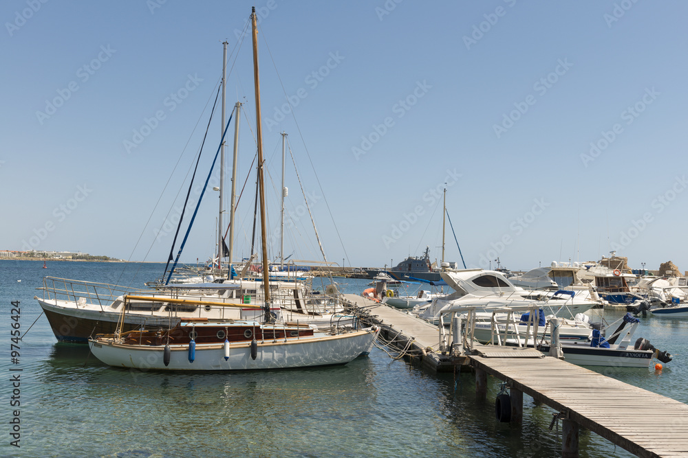 May 30, 2014: Photo ofyacht marina. Paphos. Cyprus.