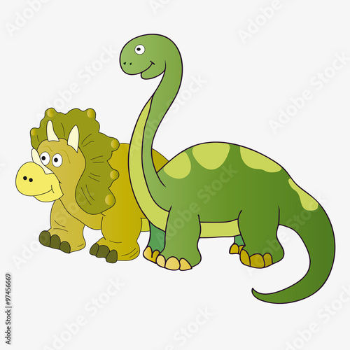 Brachiosaurus and Triceratops.