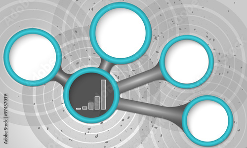 Vector circular text boxes for your text and diagram