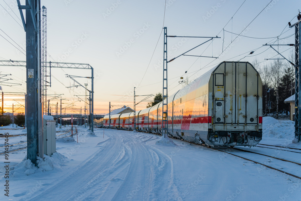 Fototapeta premium The Car carrier train.
