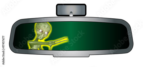 Alien In The Rear View Mirror