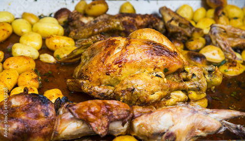 Canvastavla poulet rôti