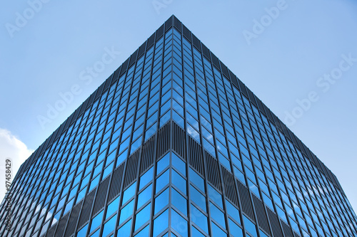 LONDON UK - SEPTEMBER 19  2015 - Modern English architecture  Glass building texture and reflections. City of London 