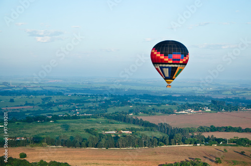 Hot-air balloon in the sky