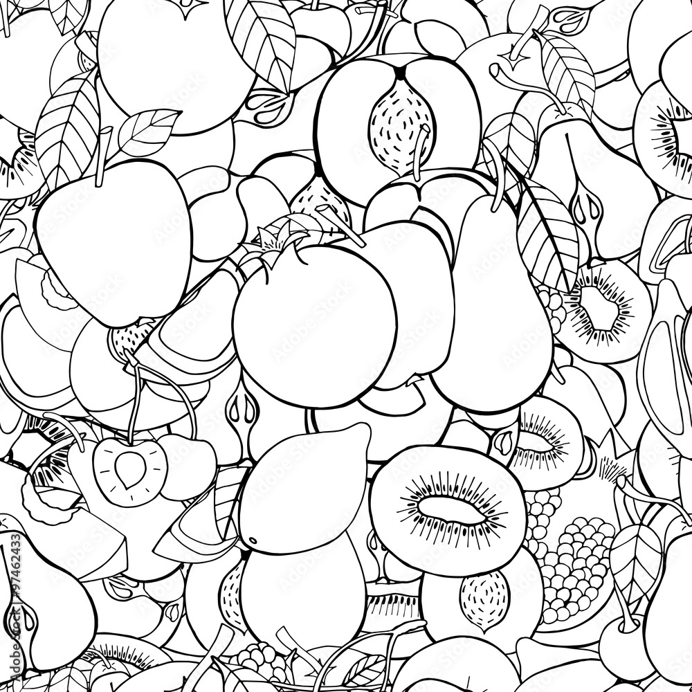 Fototapeta premium set of sweet fruits