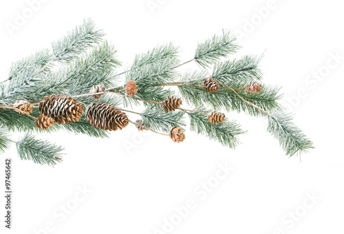 Christmas decoration on white background