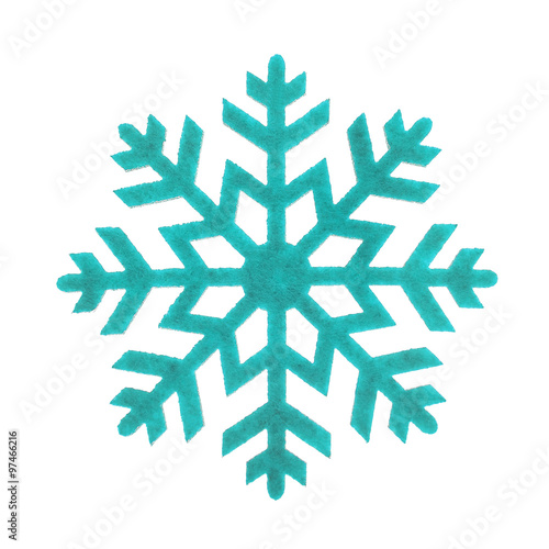 Toy snowflake isolated.