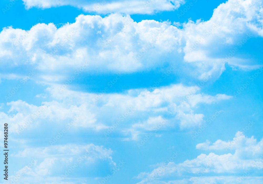 Naklejka premium Blue sky with clouds.