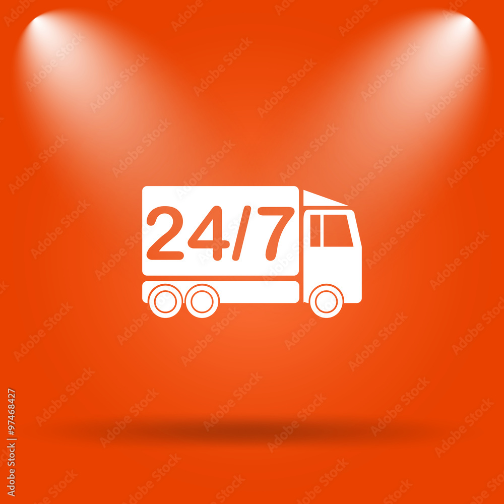 24 7 delivery truck icon 24 7 delivery truck icon