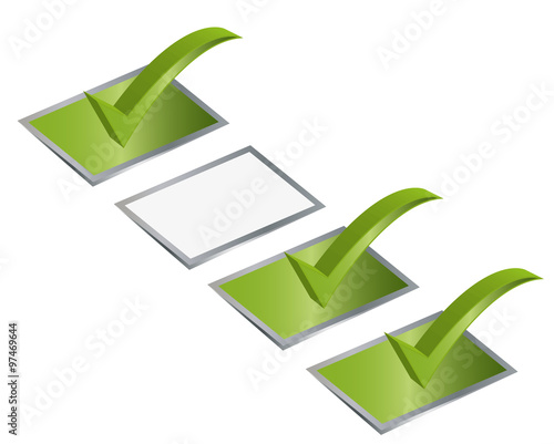 Valider - Validation - Cocher -  Confirmer