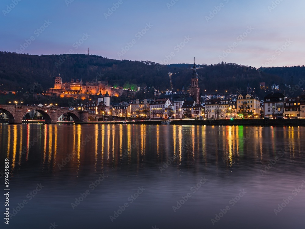 Obraz premium Sunset in heidelberg