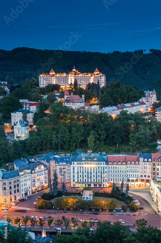 World-famous for its mineral springs, the town of Karlovy Vary photo