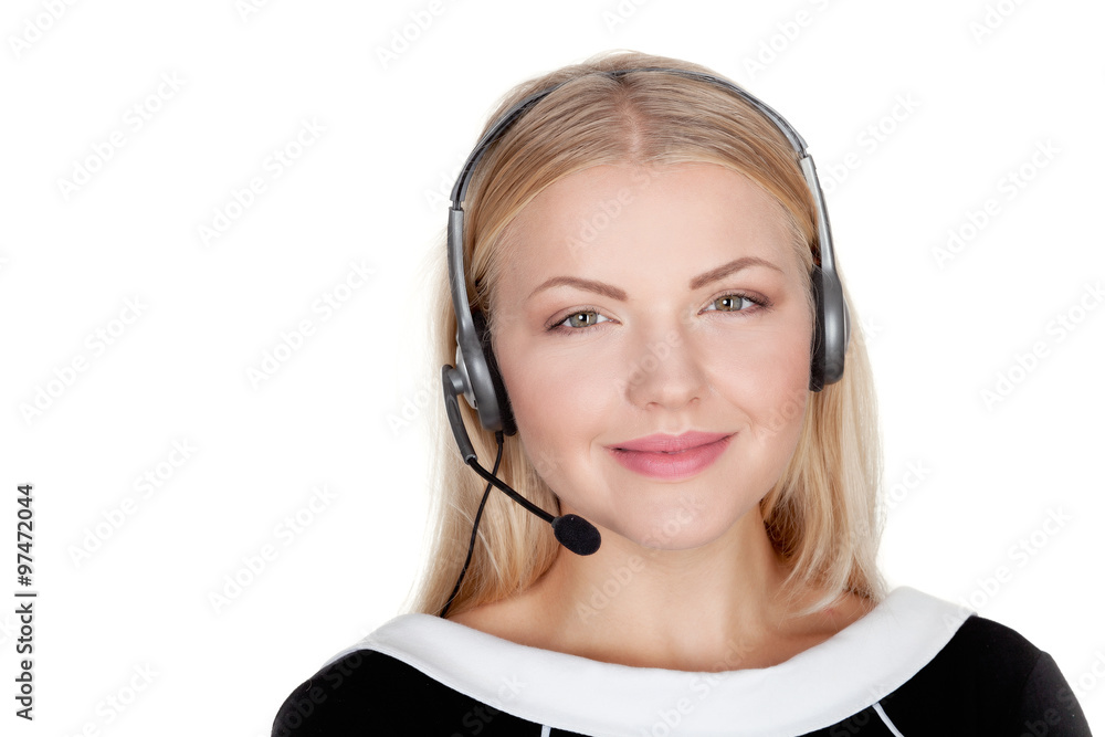 support phone operator in headset isolated call center representative support phone operator in headset isolated call center representative