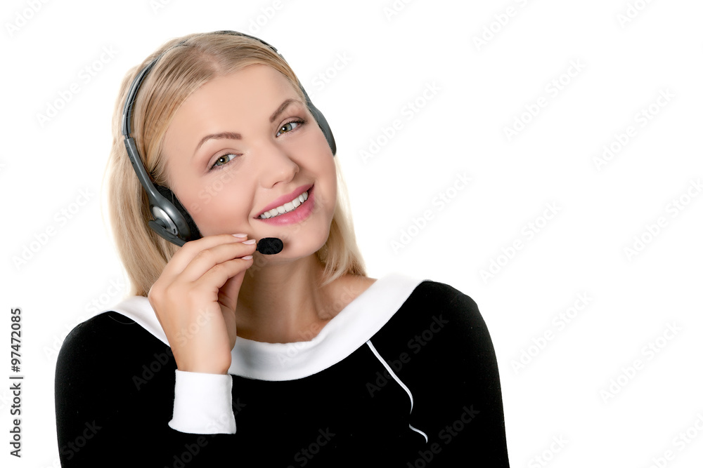 support phone operator in headset isolated call center representative support phone operator in headset isolated call center representative