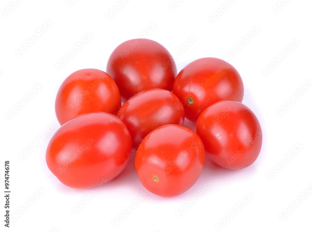 cherry tomatoes isolated on a white background cherry tomatoes isolated on a white background
