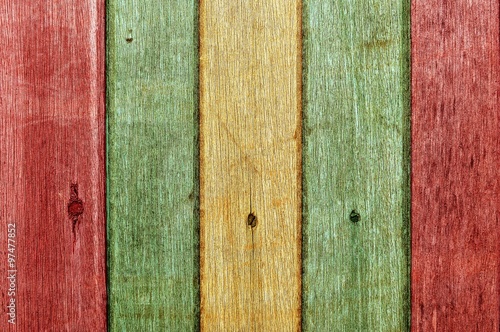 art grunge red green yellow wood plank texture background