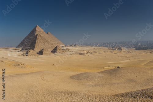 Egypt. Cairo - Giza. General view of pyramids